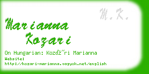 marianna kozari business card
